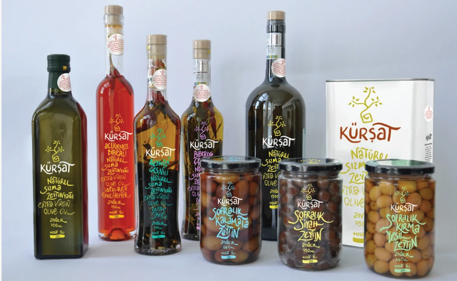 bottles of kursat olive oil