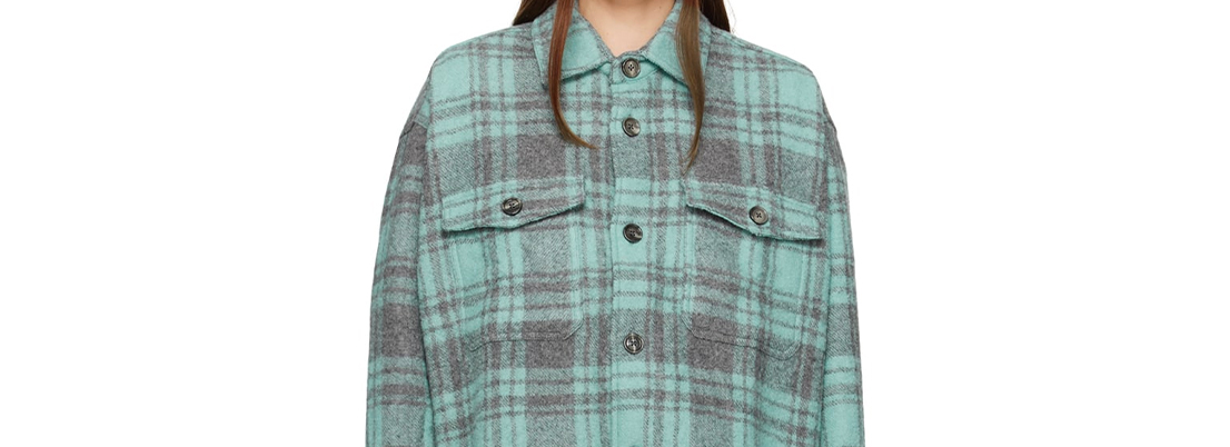 Blue & Gray Plaid Jacket 