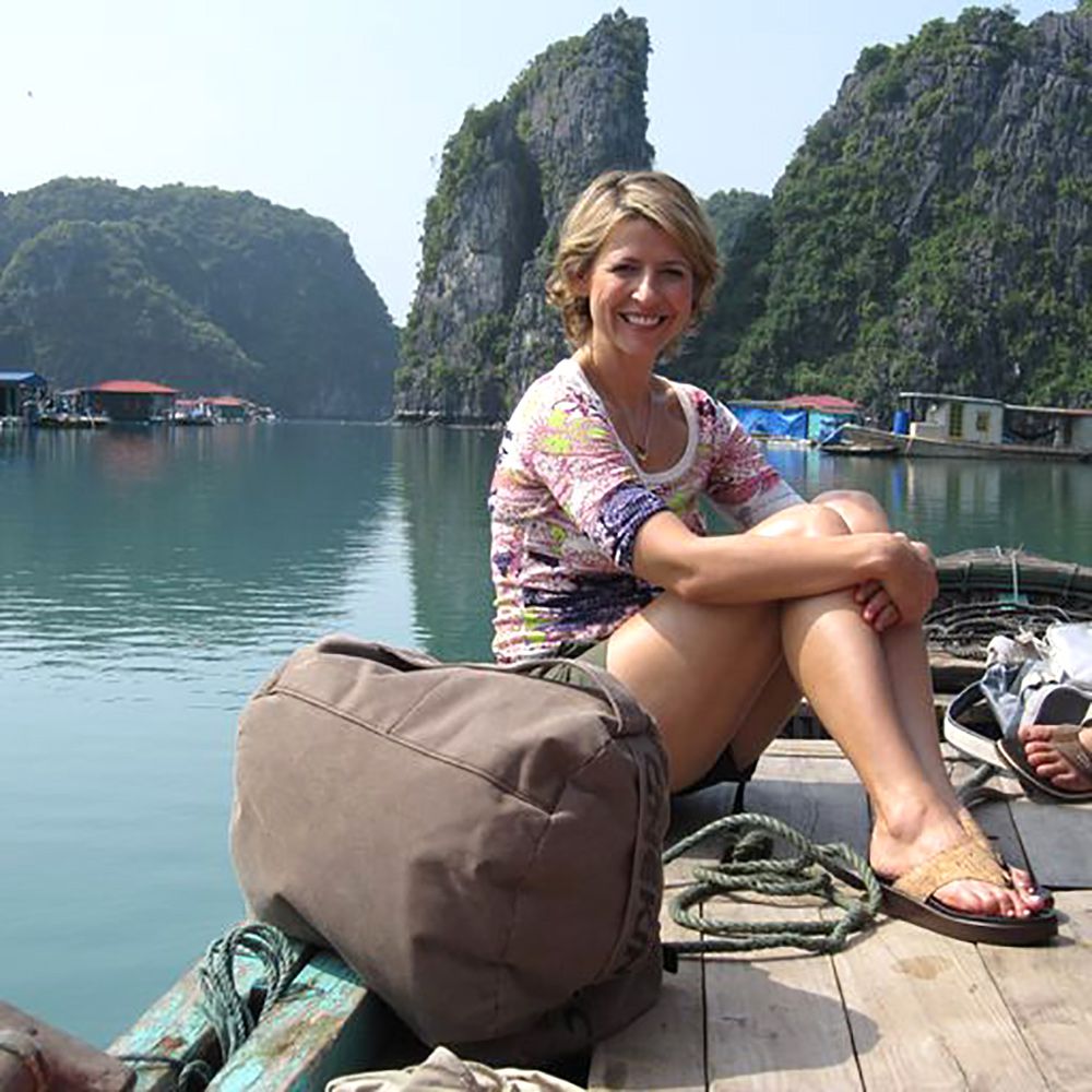 Samantha on a dock by the water