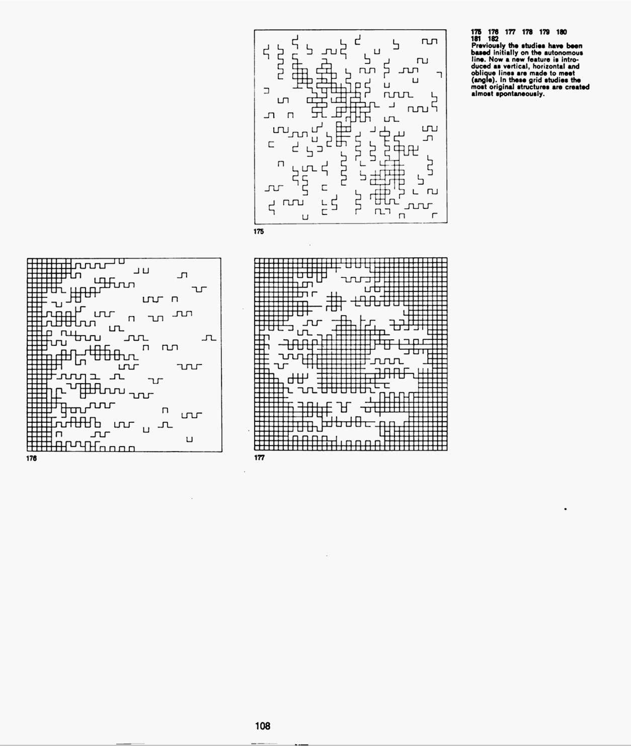 Page 108. An exercise where you create a composition of vertical and horizontal lines, so it almost resembles a grid. It ends up looking like a broken grid