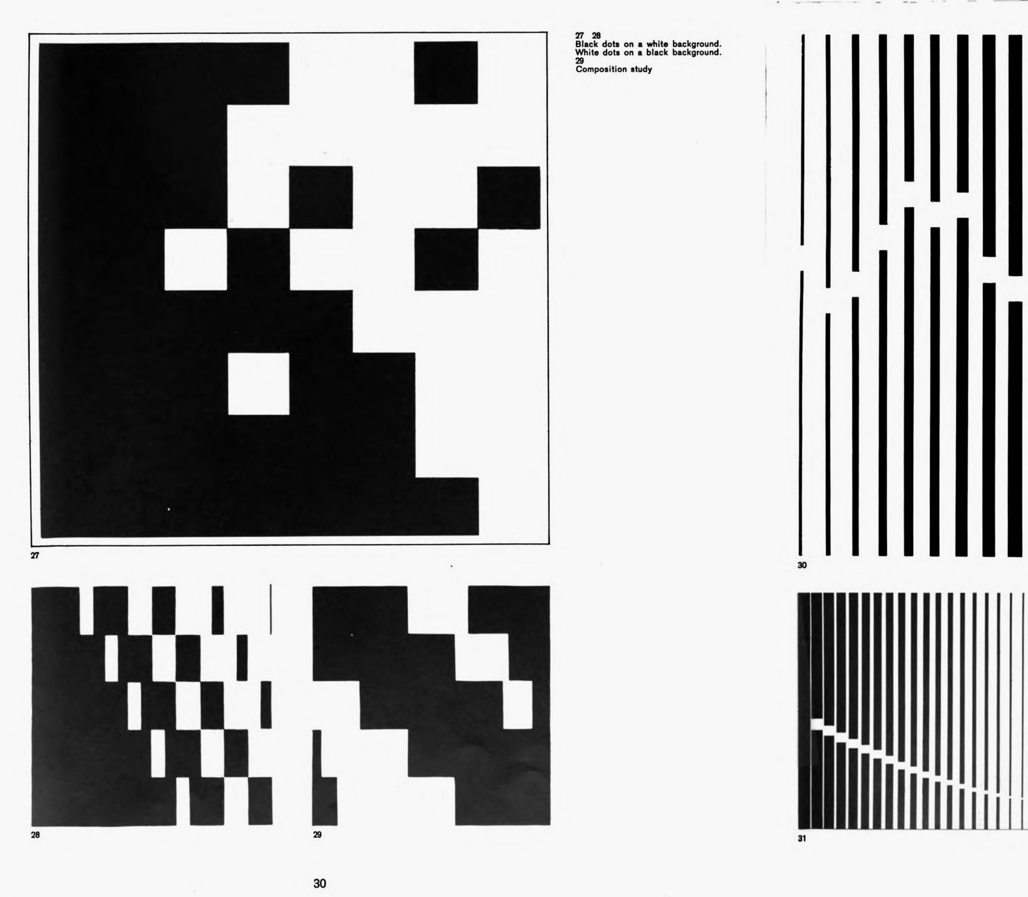 An excerpt from Hofmann's book. It's an exercise that involves using black dots on a white background to study composition.