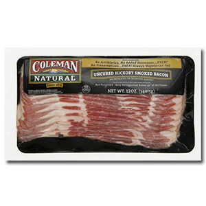 image of Coleman Natural Uncured Hickory Smoked Bacon