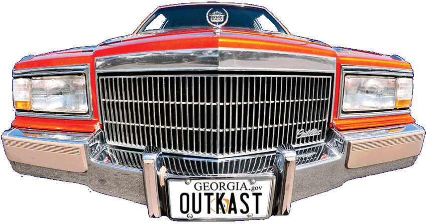 cadillac with outkast license plates