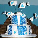 Blue Heart Cake Picture