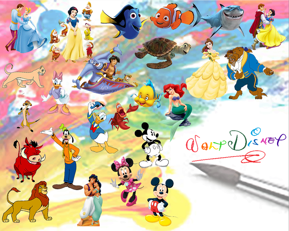 collage of disney characters Photo